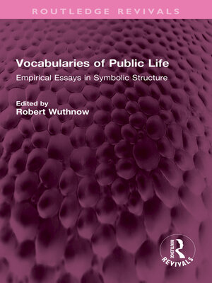 cover image of Vocabularies of Public Life